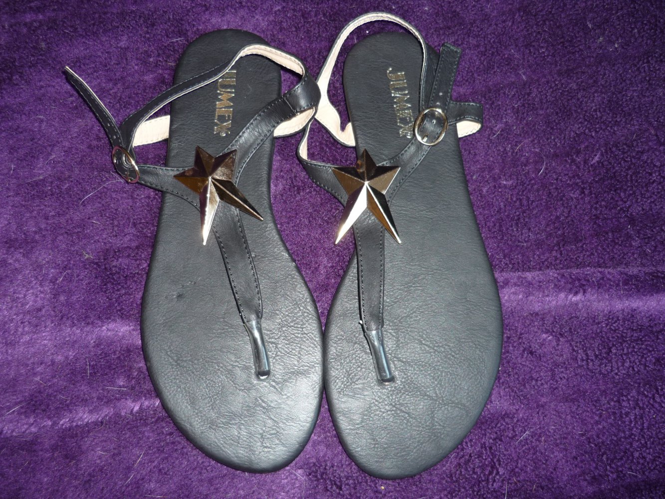 NEU! Jumex Sandalen mit Rosegold Stern Gr. 37,5-38 Rockabilly