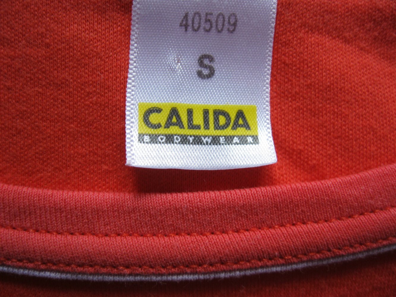 Schlaf-Shirt # Calida # Bodywear # Rot # 100% Baumwolle # S