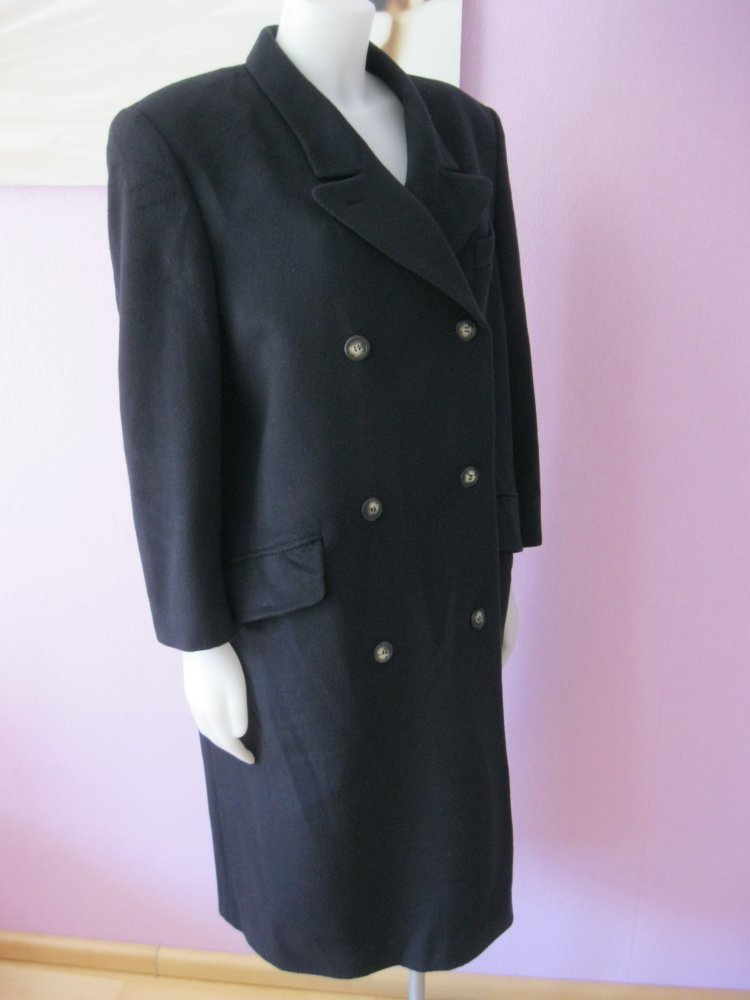 Flick aktuell Mantel Wintermantel 100% Cashmere Schwarz 40