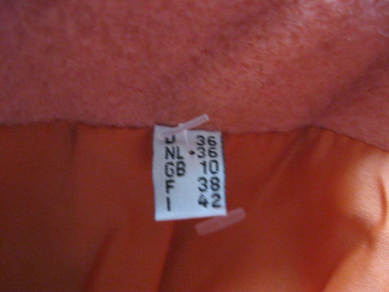 Kurz-Mantel # Schurwolle # Orange # 36