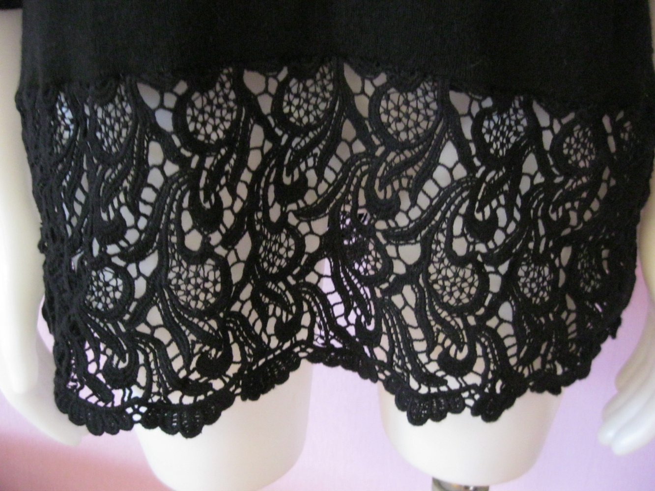 Darling Harbour Feinstrick Pullover 3/4-Arm Schwarz Wolle/Alpaka M