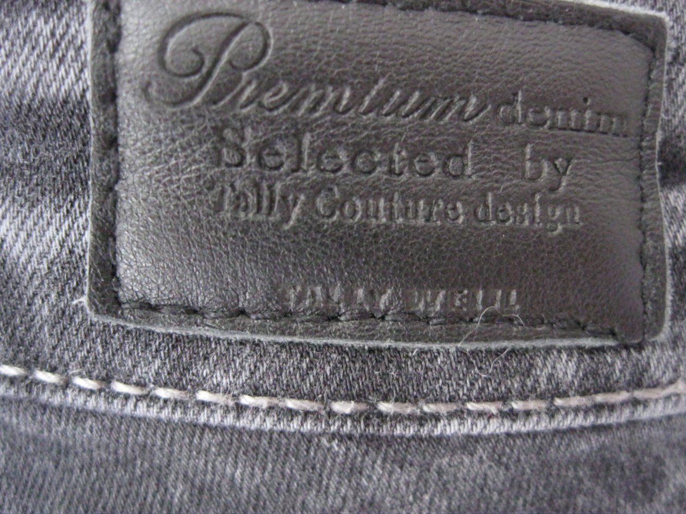 Skinny Jeans # Tally Weijl # Rana High Waist Skinny # ripped Jeans # Grau-Schwarz # 36