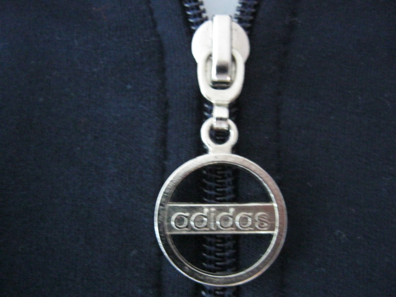 Adidas Sweat-Jacke mit Kapuze Baumwolle Dunkelblau/Orange S