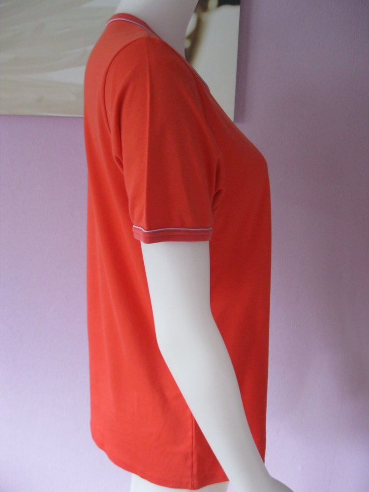 Schlaf-Shirt # Calida # Bodywear # Rot # 100% Baumwolle # S