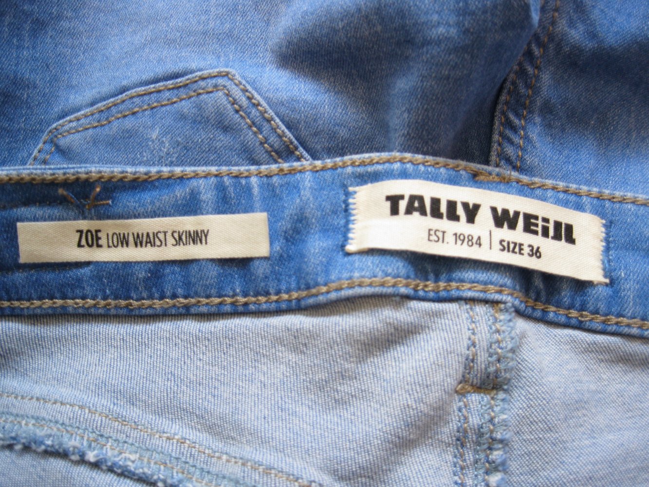 Skinny Jeans # Tally Weijl # ZOE Low Waist Skinny # Ripped Jeans # Blau # 36
