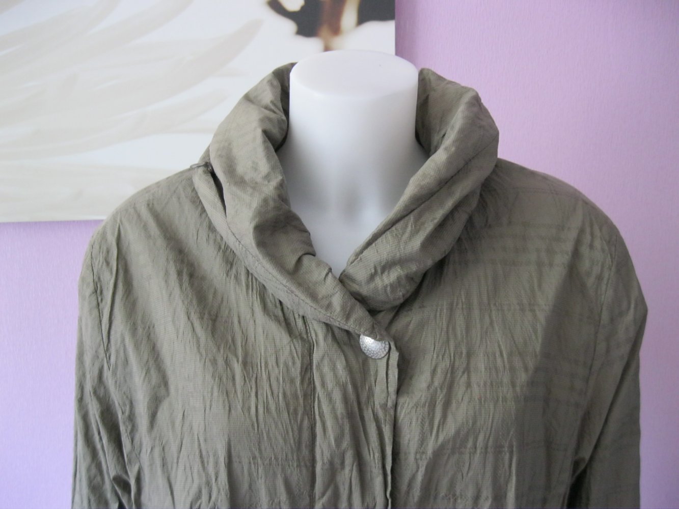 Leichte Damenjacke/Parka # Barbara Lebek # khaki # Kapuze # 46