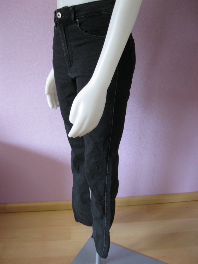 Skinny Jeans # High Waist # Denim # H&M # Schwarz # 27/34