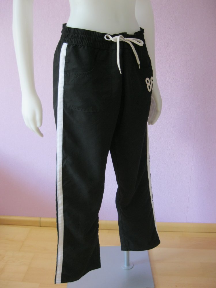 Janina Jogginghose Schwarz/Weiß 40