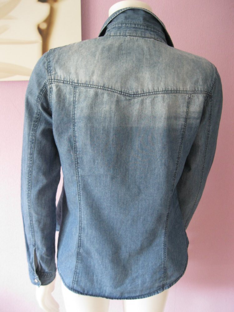 Hemd/Bluse # Jeans # Clockhouse # Baumwolle # blau # 38