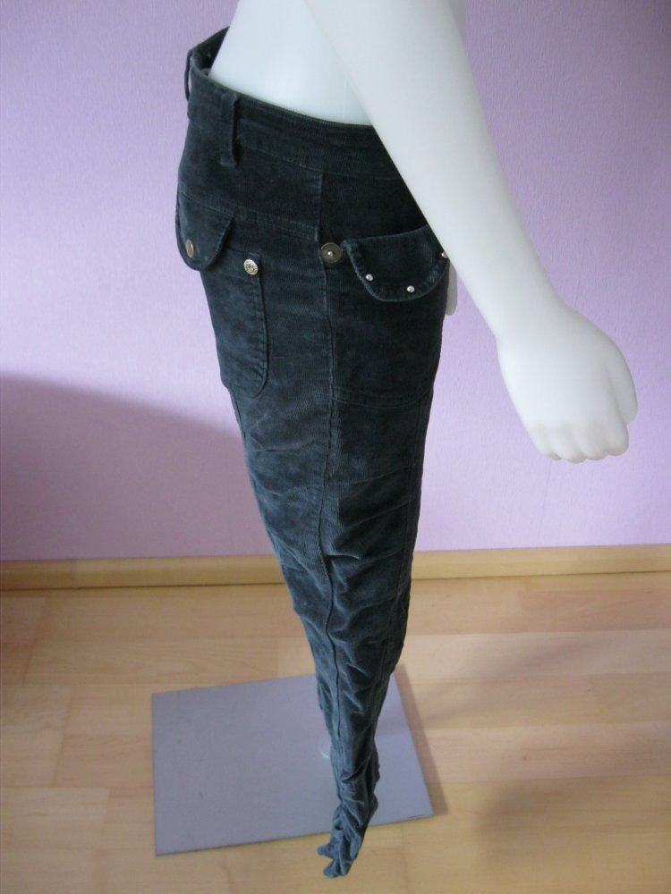 7/8-Hose # John Galliano # Feincord # Petrol # 42 (40) fällt etwas kleiner aus
