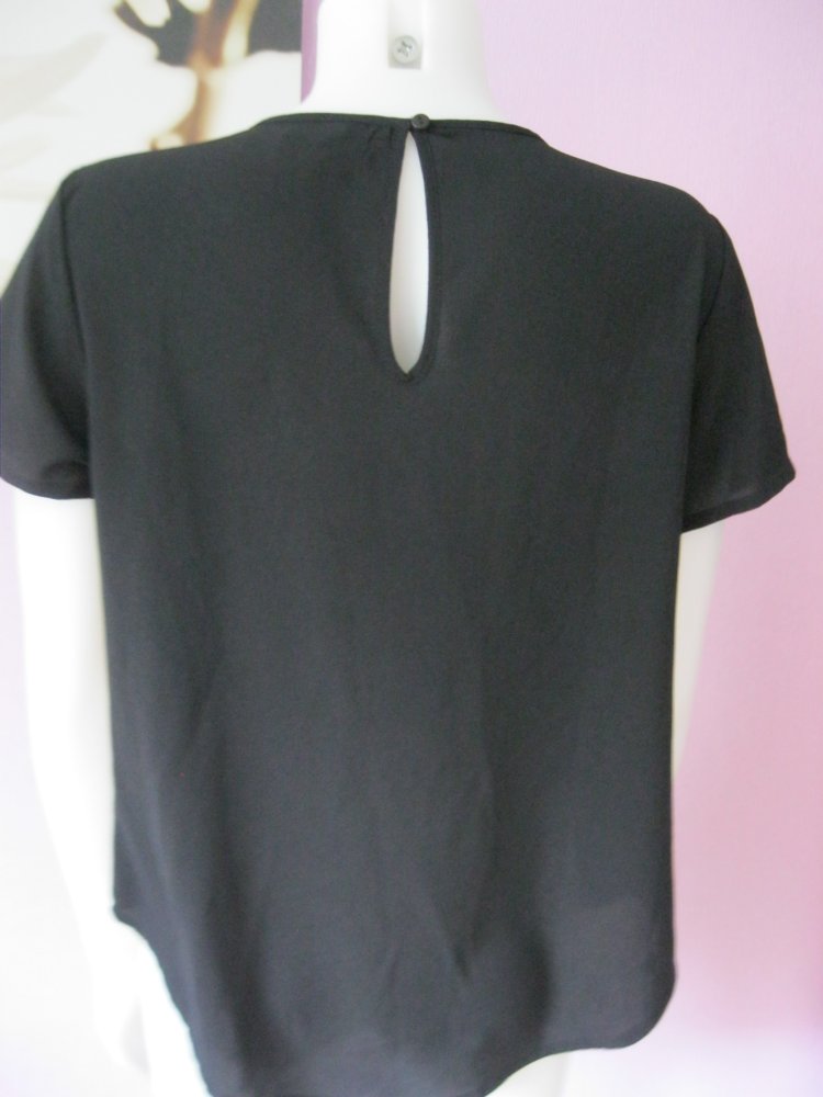 Chicorée Blusen-Shirt kurzärmlig Schwarz M