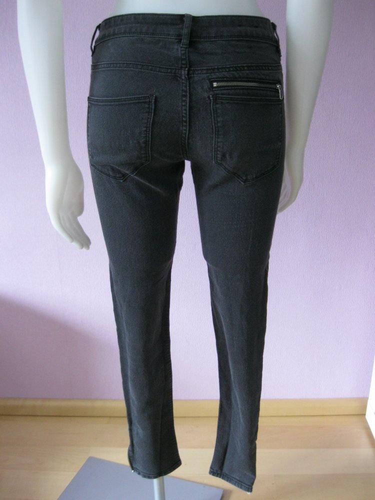 H&M Divided Skinny Jeans Baumwolle Schwarz 36