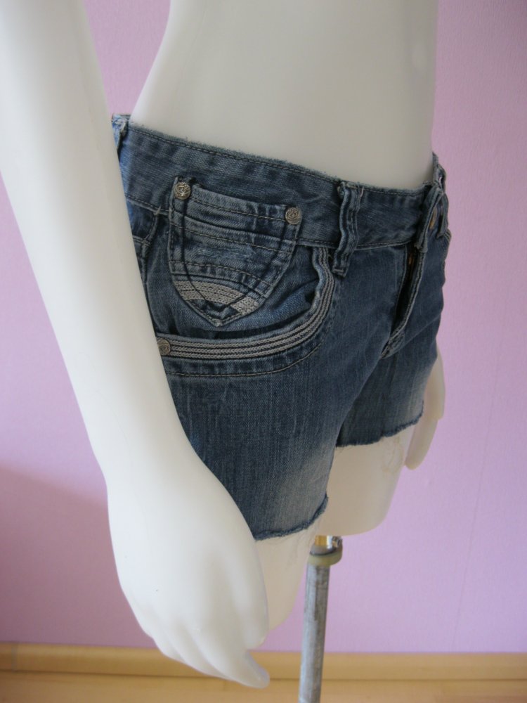 Jeans-Shorts # Cherry Diffusion # abgeschnitten # Blau # 36