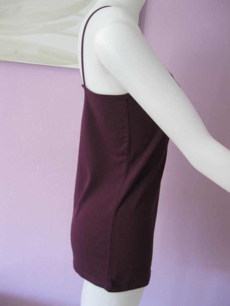 NEU # Spaghetti-Top # Jolinesse # Unterziehshirt # Violett # Baumwolle # 40/42