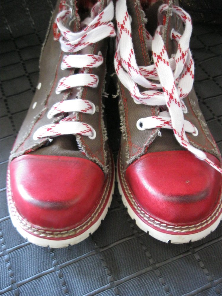 Spieth & Wensky Damen Boots/Sneaker Jacky braun/rot Schnürung 41
