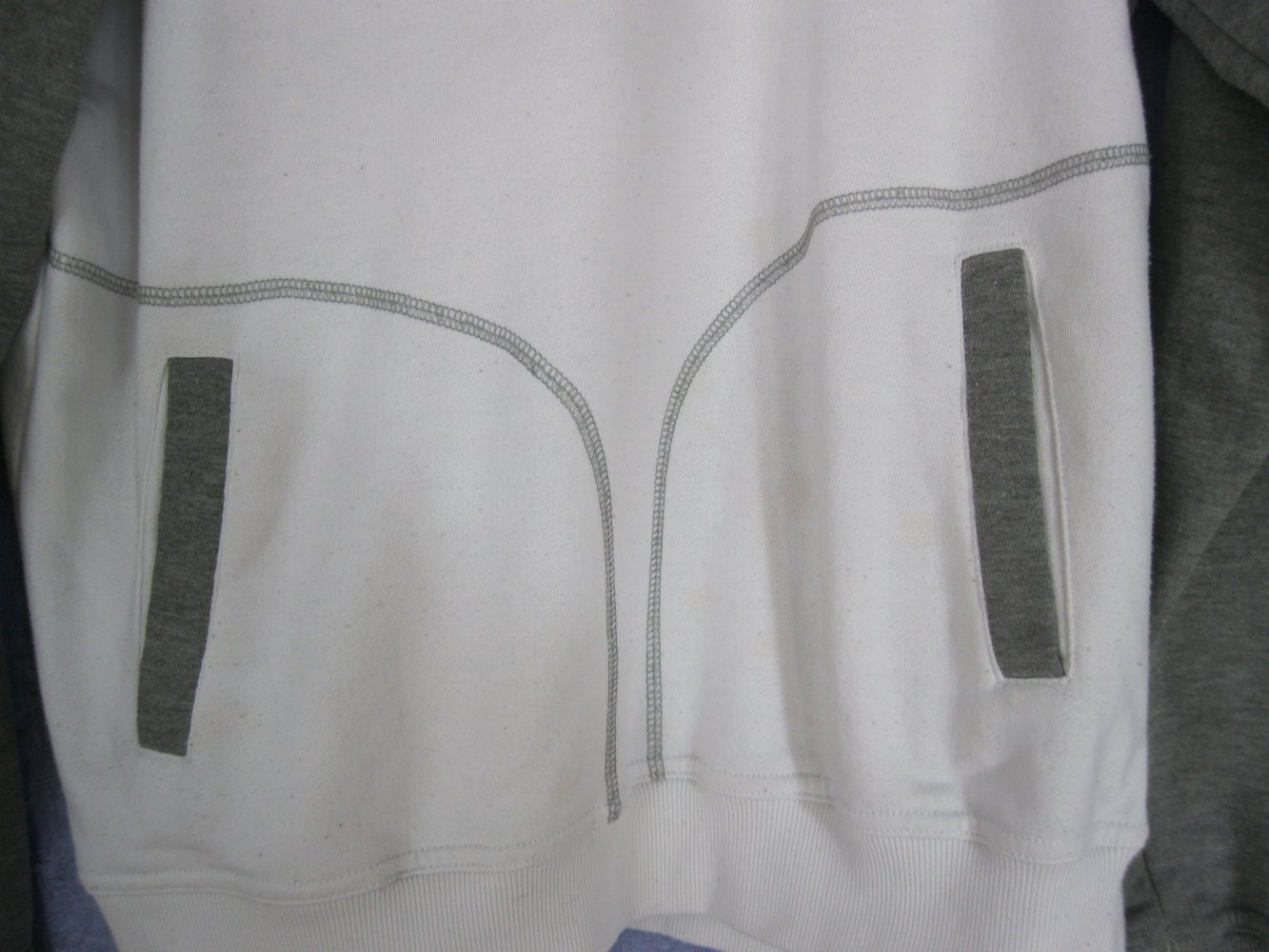 Urban Classics Hoodie Weiß/Grau Baumwolle M
