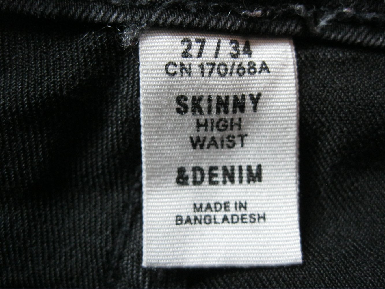 Skinny Jeans # High Waist # Denim # H&M # Schwarz # 27/34