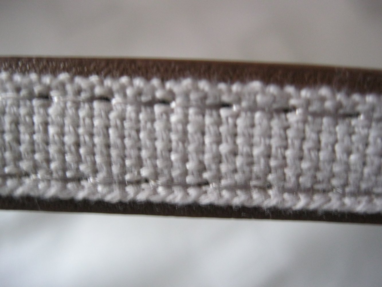 Gürtel Kunstleder Stickerei Braun/beige 