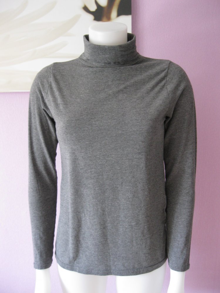 Rollkragen-Shirt # Chicoree # grau # L