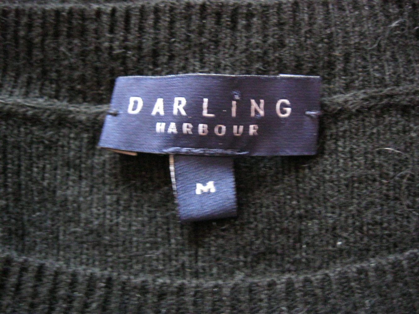 Darling Harbour Feinstrick Pullover 3/4-Arm Schwarz Wolle/Alpaka M