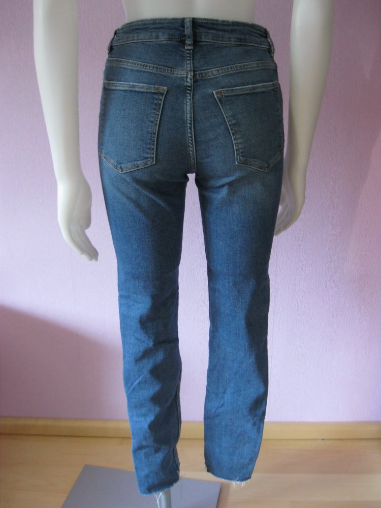 Divided H&M Skinny Jeans Ripped Baumwolle 36/M Blau