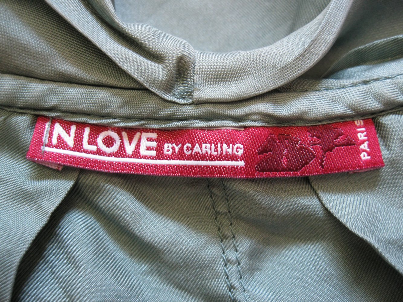 Disgner-Bluse  # In Love By Carling Paris # Grün + Volants # T3 (36/38)