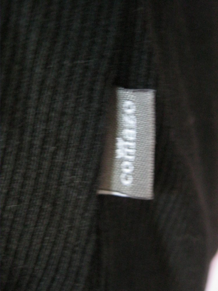 Comazo Long-Shirt Sweater Feinripp Baumwolle Schwarz 46