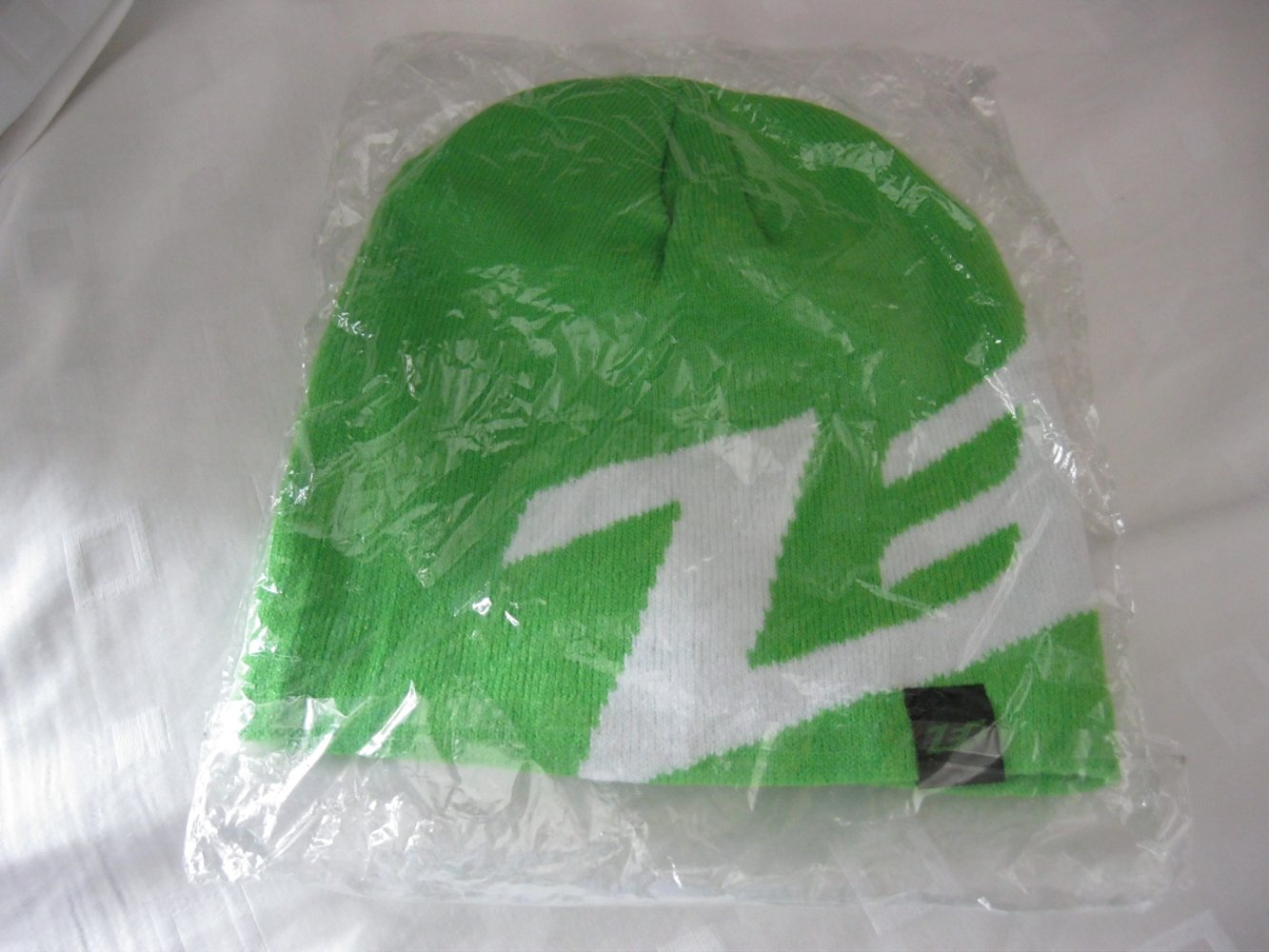 Zec+ Nutrition NEU Strickmütze Beanie Neongrün/Weiß Unisex OVP