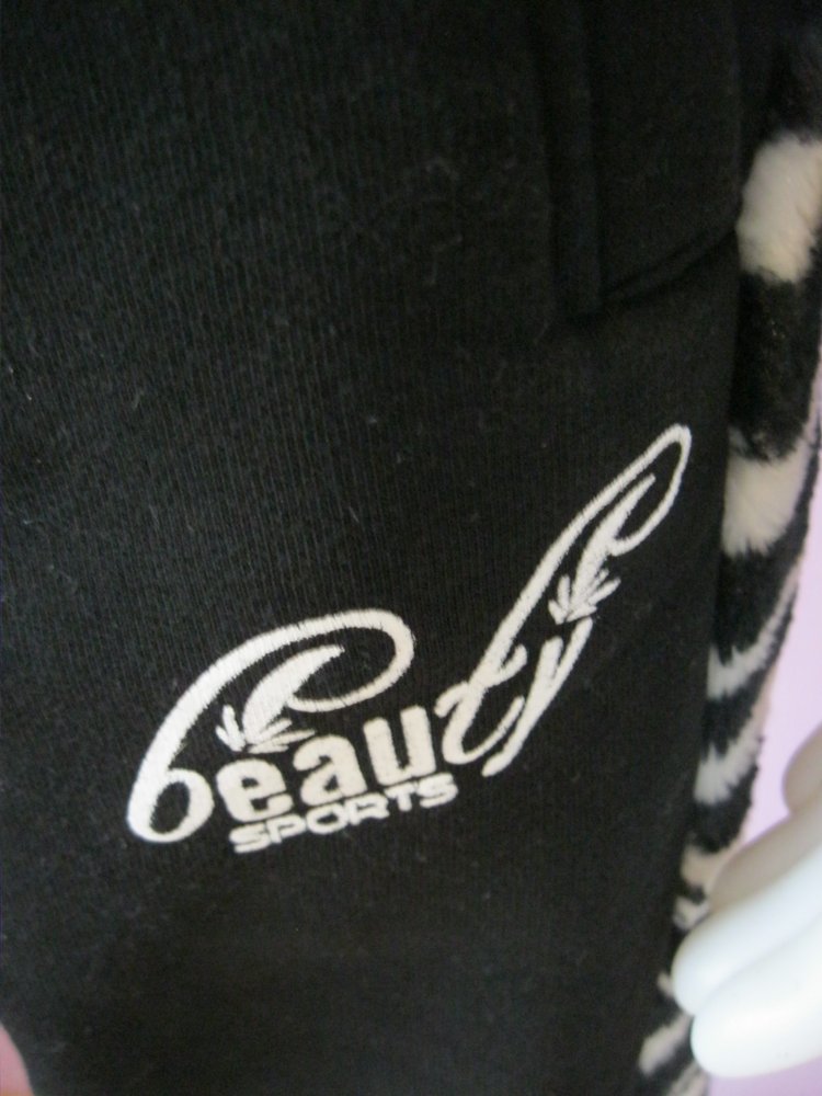 Jogginghose # NEU # Beauty Sports # Schwarz / Weiß # L