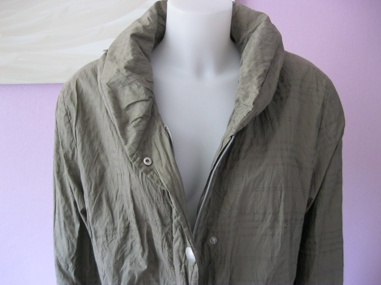 Leichte Damenjacke/Parka # Barbara Lebek # khaki # Kapuze # 46