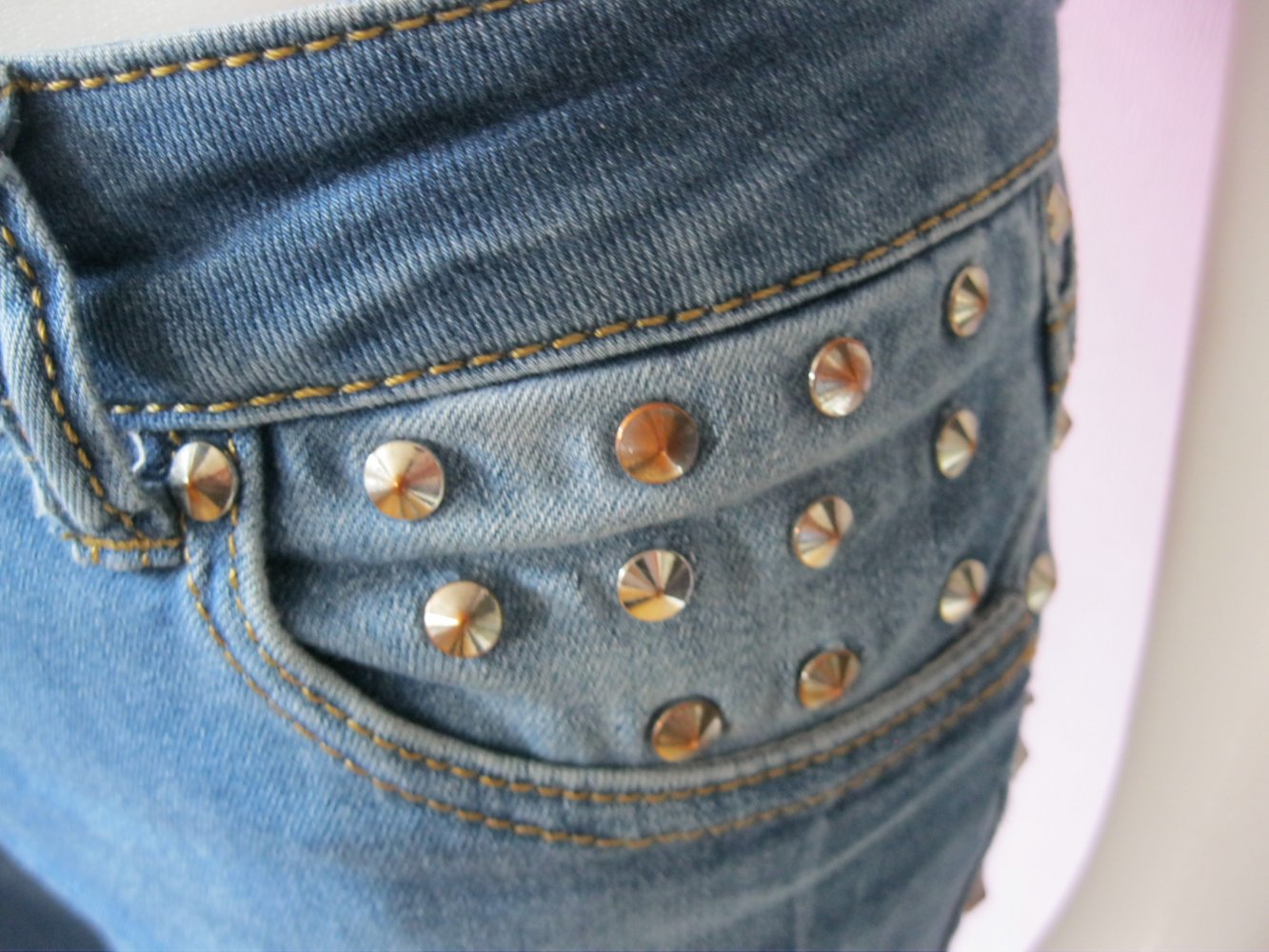 Skinny Jeans # Slim Fit # Takko # Nietenbesatz # 36 