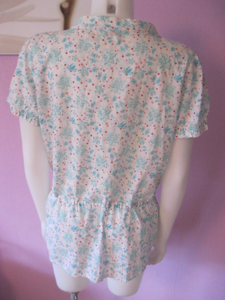 Tunika # Bluse # Outfit # Baumwolle # Blumenprint # 42