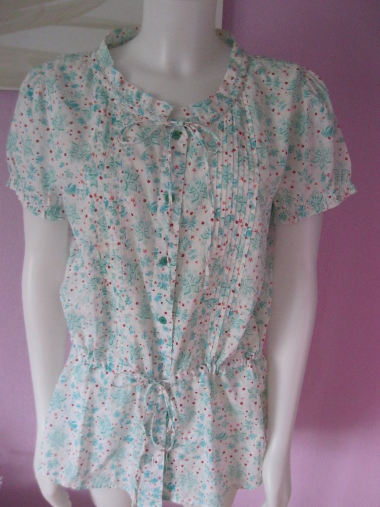 Tunika # Bluse # Outfit # Baumwolle # Blumenprint # 42