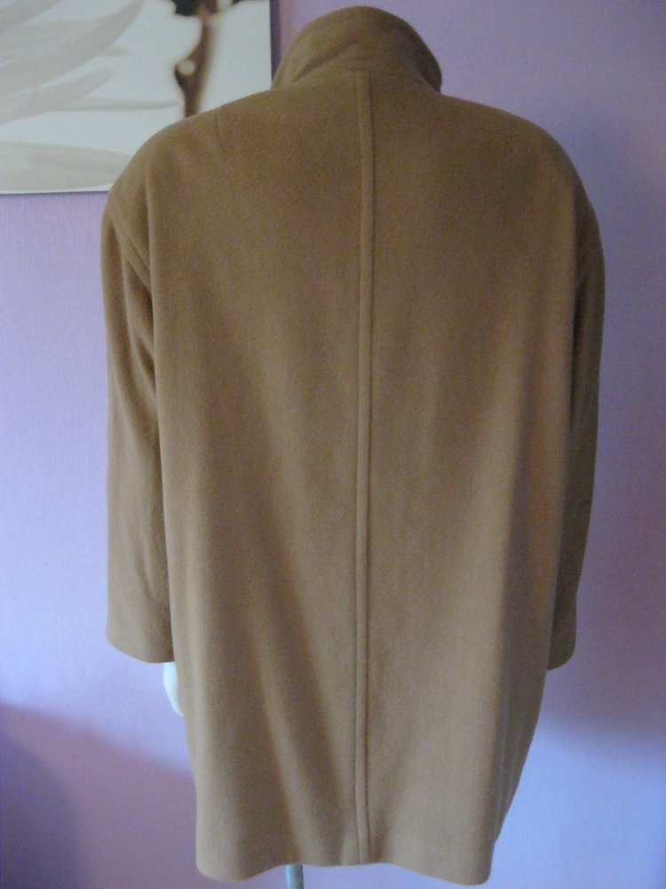  Mantel # Reine Schurwolle # Gr. 46 # beige