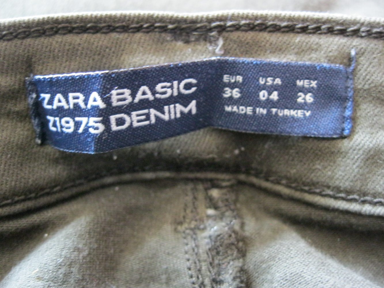Skinny Jeans # neuwertig # Zara Basic # Z1975 Denim # khaki # 36