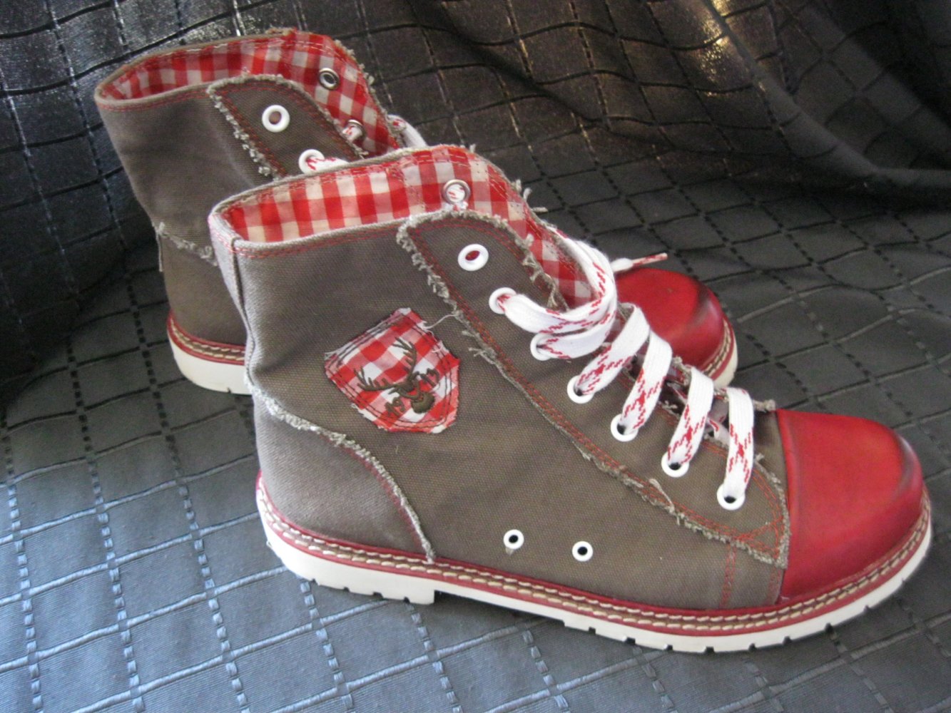 Spieth & Wensky Damen Boots/Sneaker Jacky braun/rot Schnürung 41