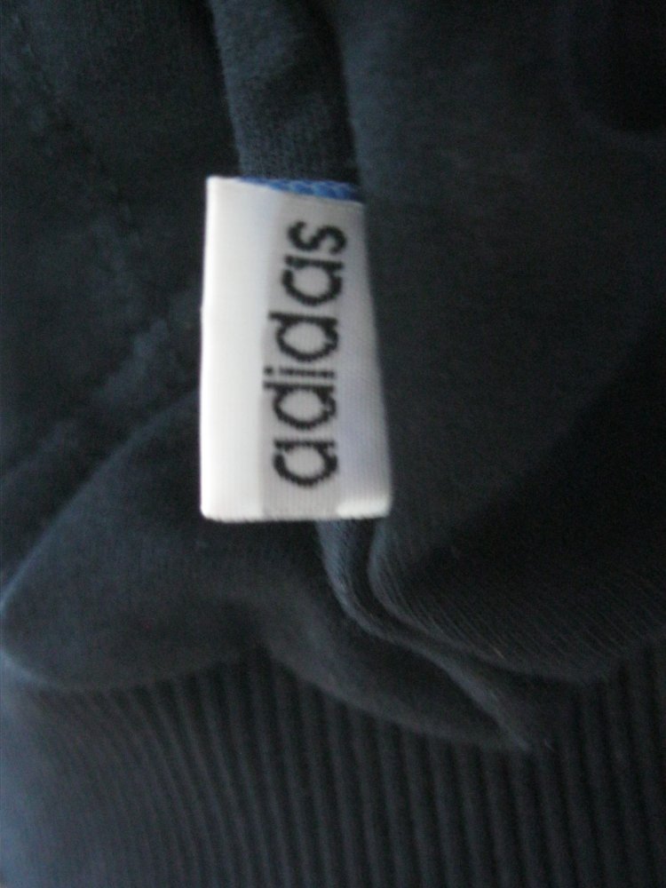 Adidas Sweat-Jacke mit Kapuze Baumwolle Dunkelblau/Orange S