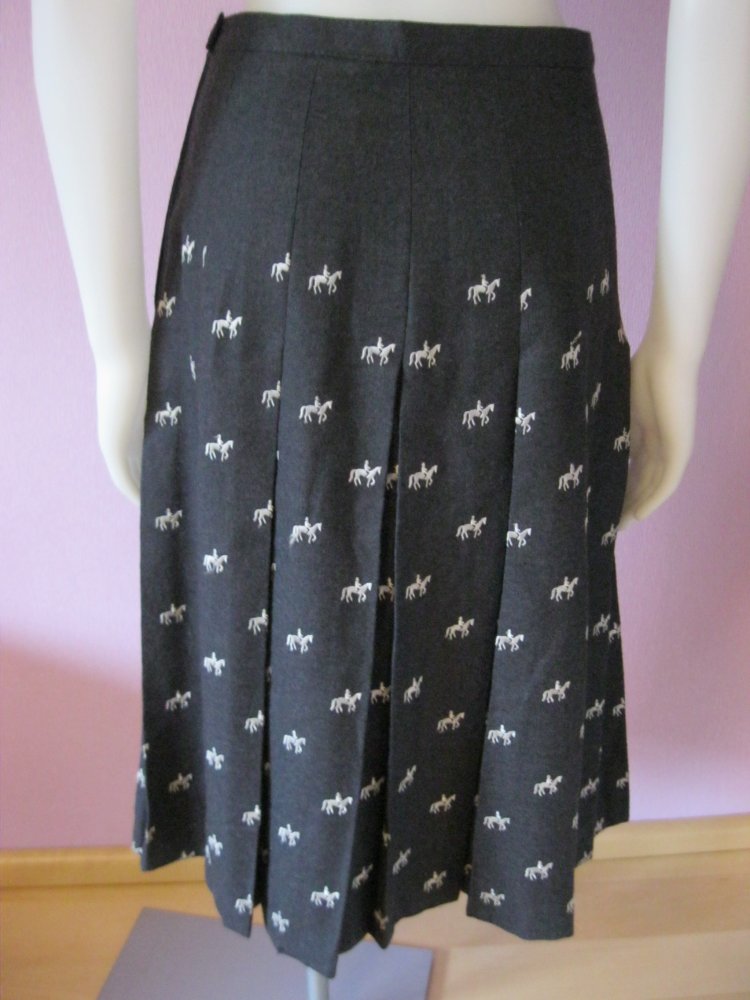 Faltenrock # 100% Wolle # Barco Sport # Grau # 36