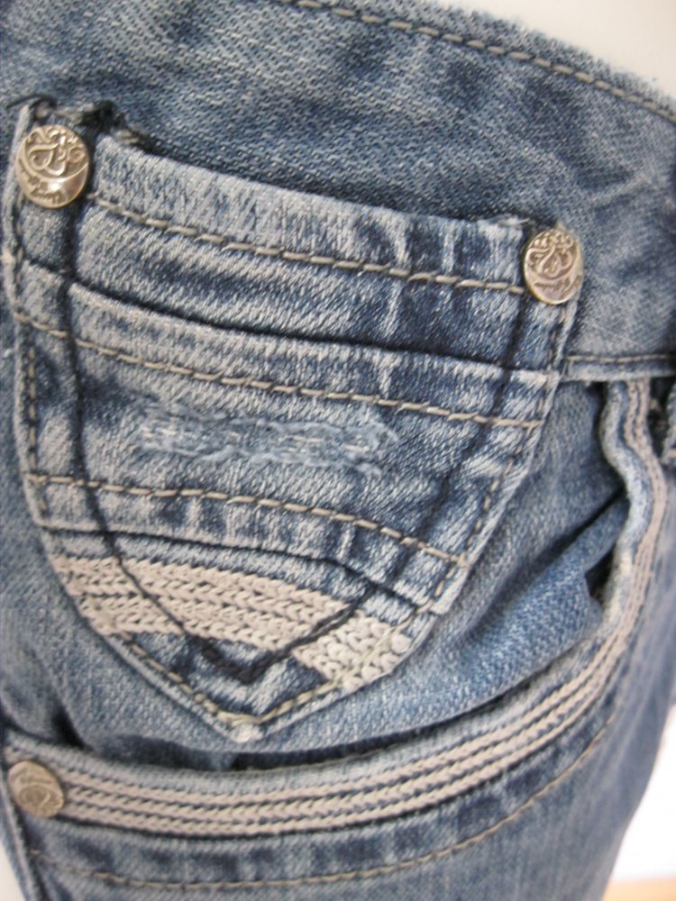 Jeans-Shorts # Cherry Diffusion # abgeschnitten # Blau # 36