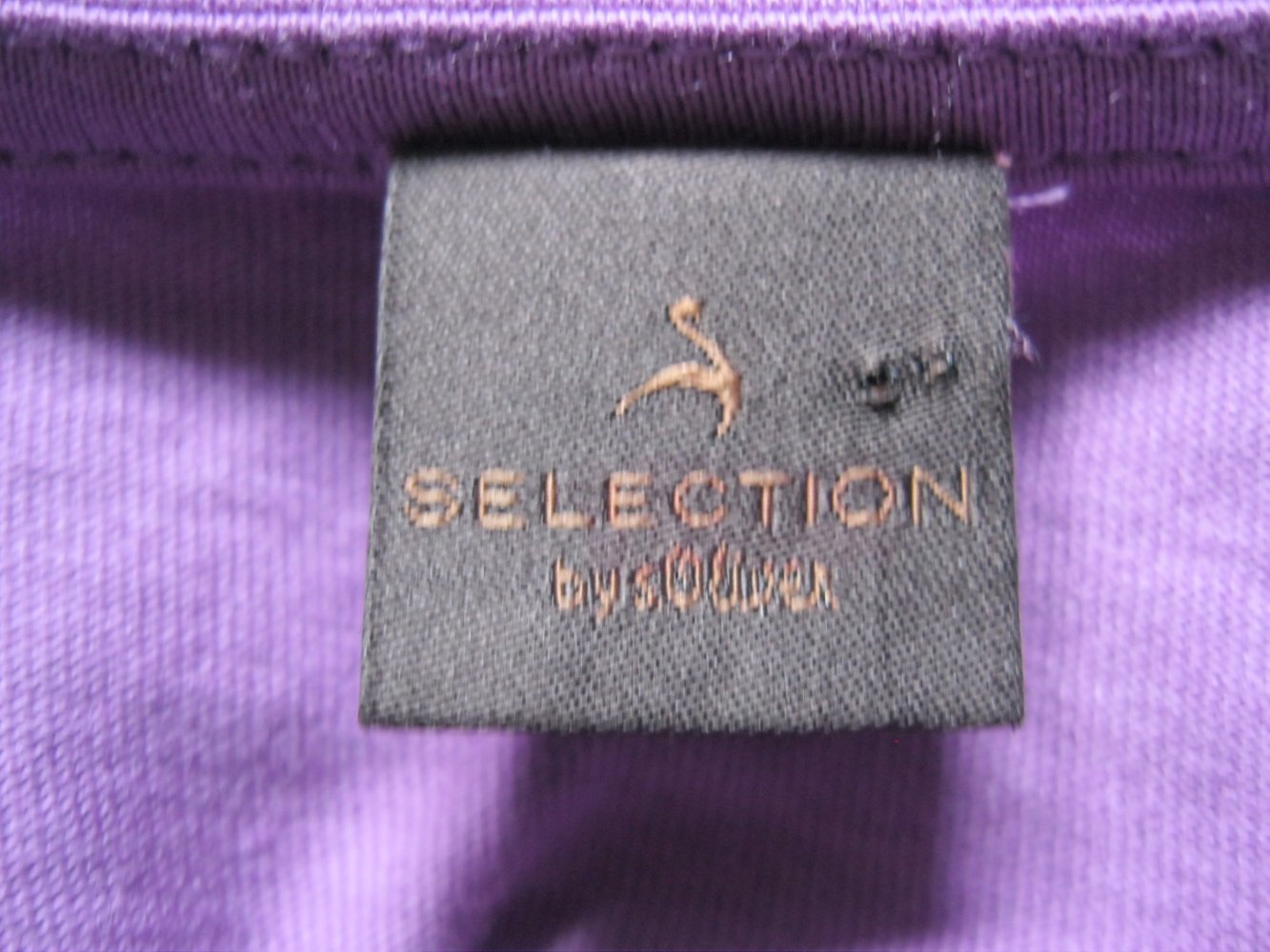 Langarm-Shirt # s.Oliver # 3/4-Arm # Baumwolle # Raffung # Lila # 38