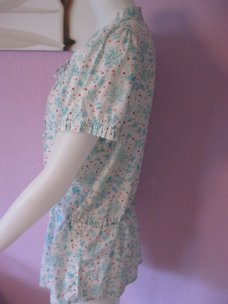 Tunika # Bluse # Outfit # Baumwolle # Blumenprint # 42