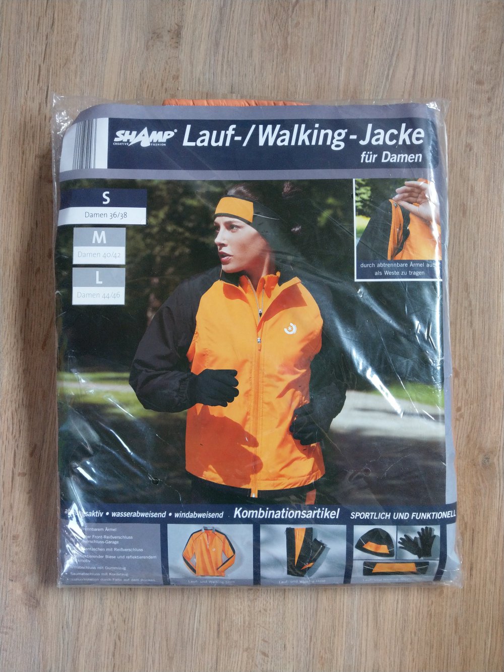 Laufjacke orange schwarz shamp neu OVP 