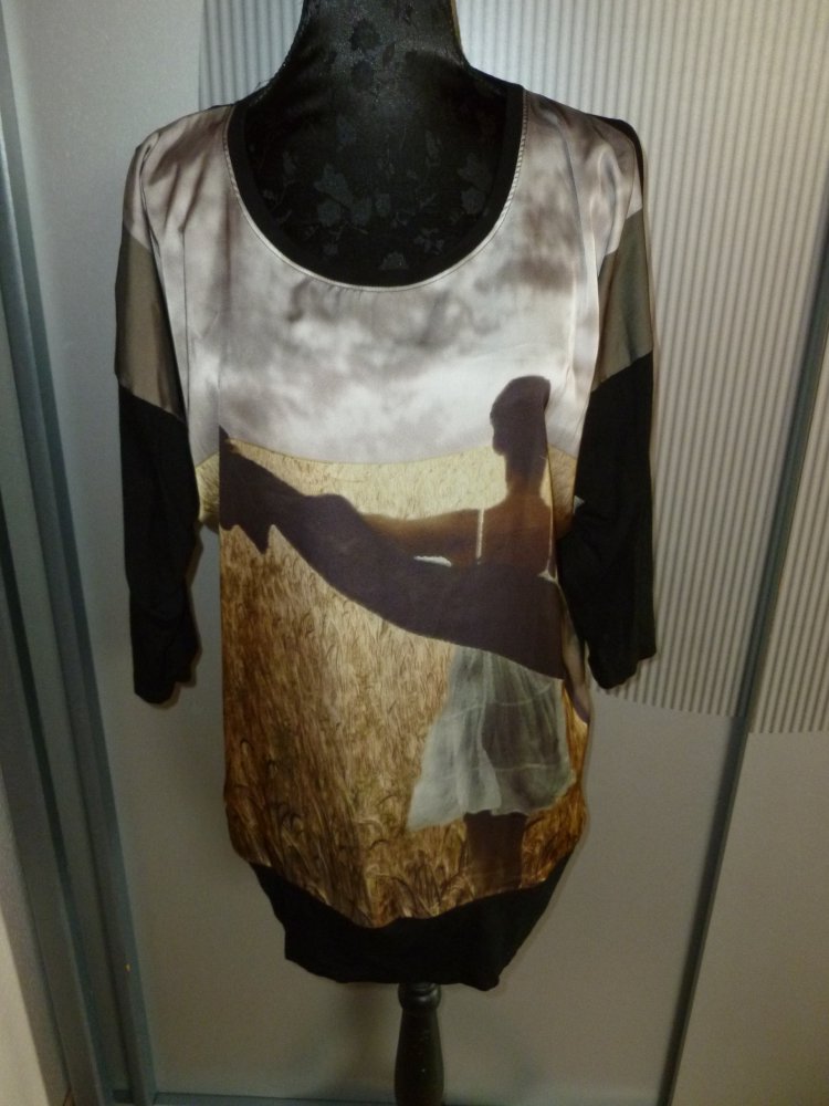 Shirt schwarz beige Cosima