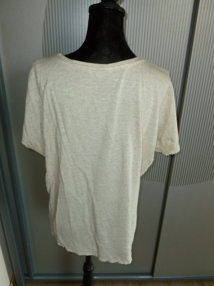 T-Shirt beige Pailletten Only