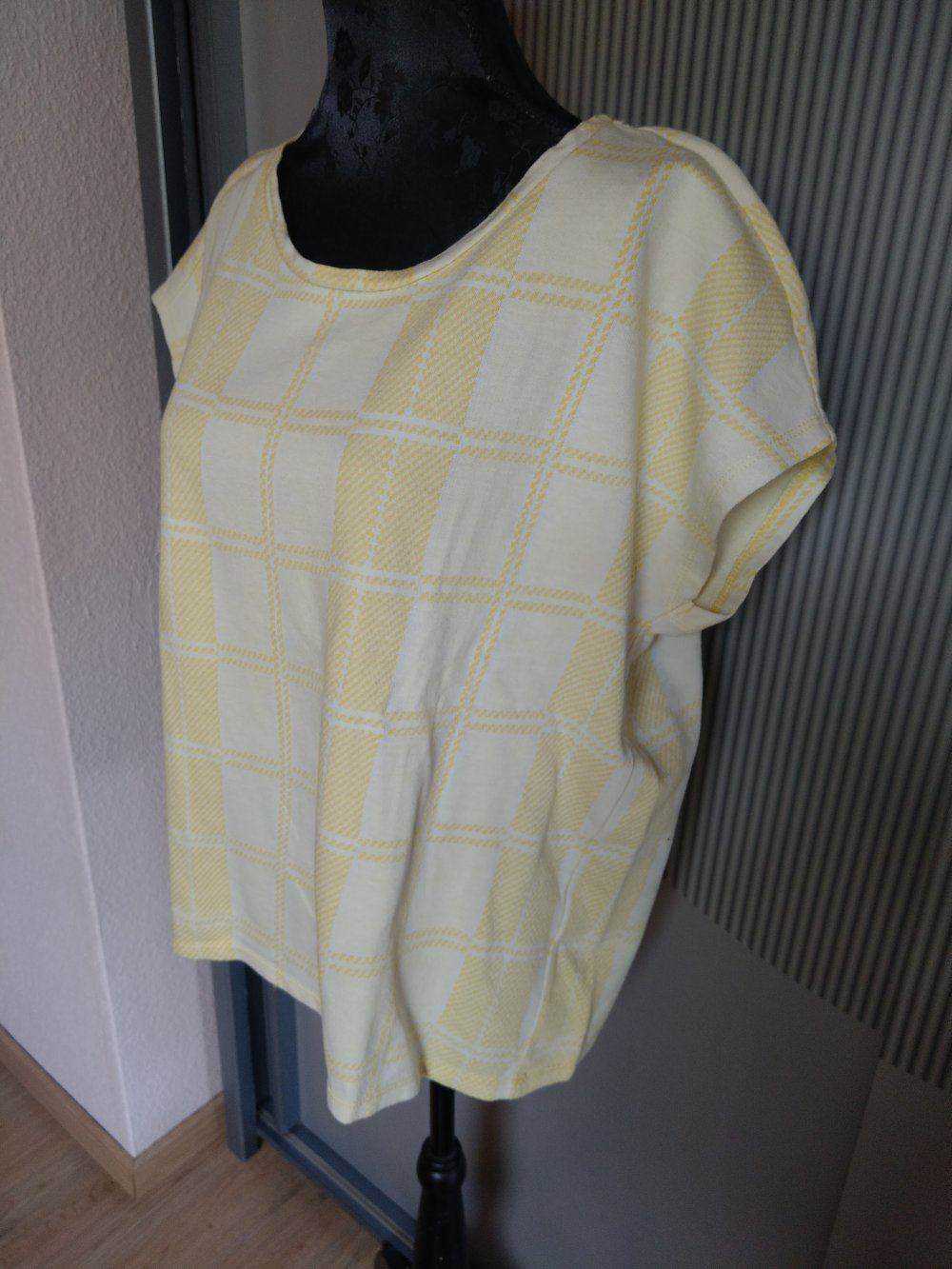 T-Shirt gelb Karo Opus 