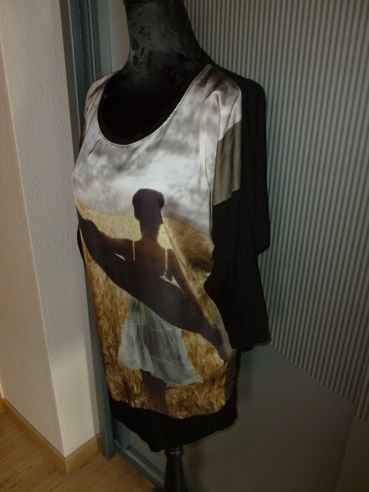 Shirt schwarz beige Cosima