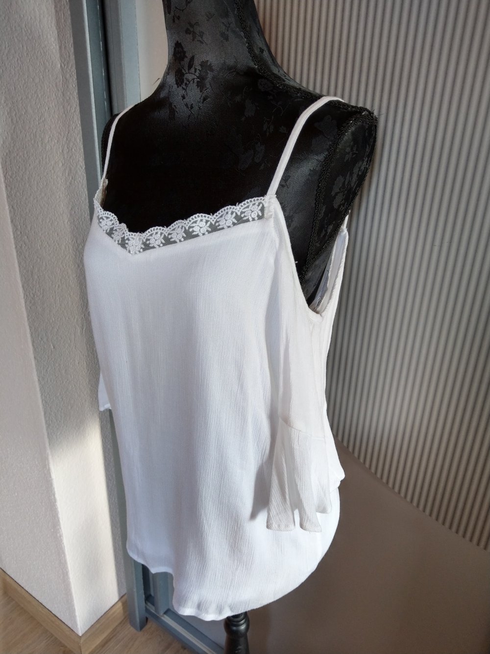 Shirt weiß Spitze Noisy may Neu 