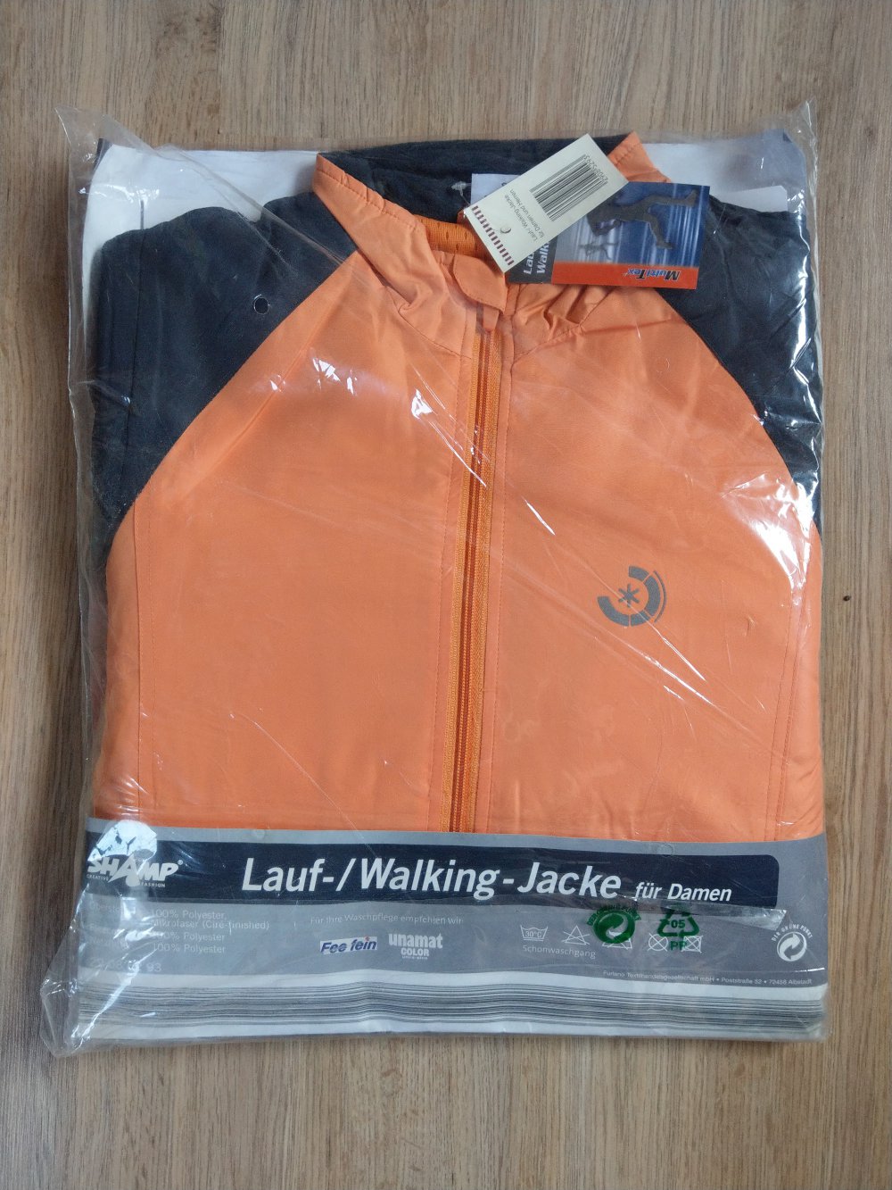 Laufjacke orange schwarz shamp neu OVP 