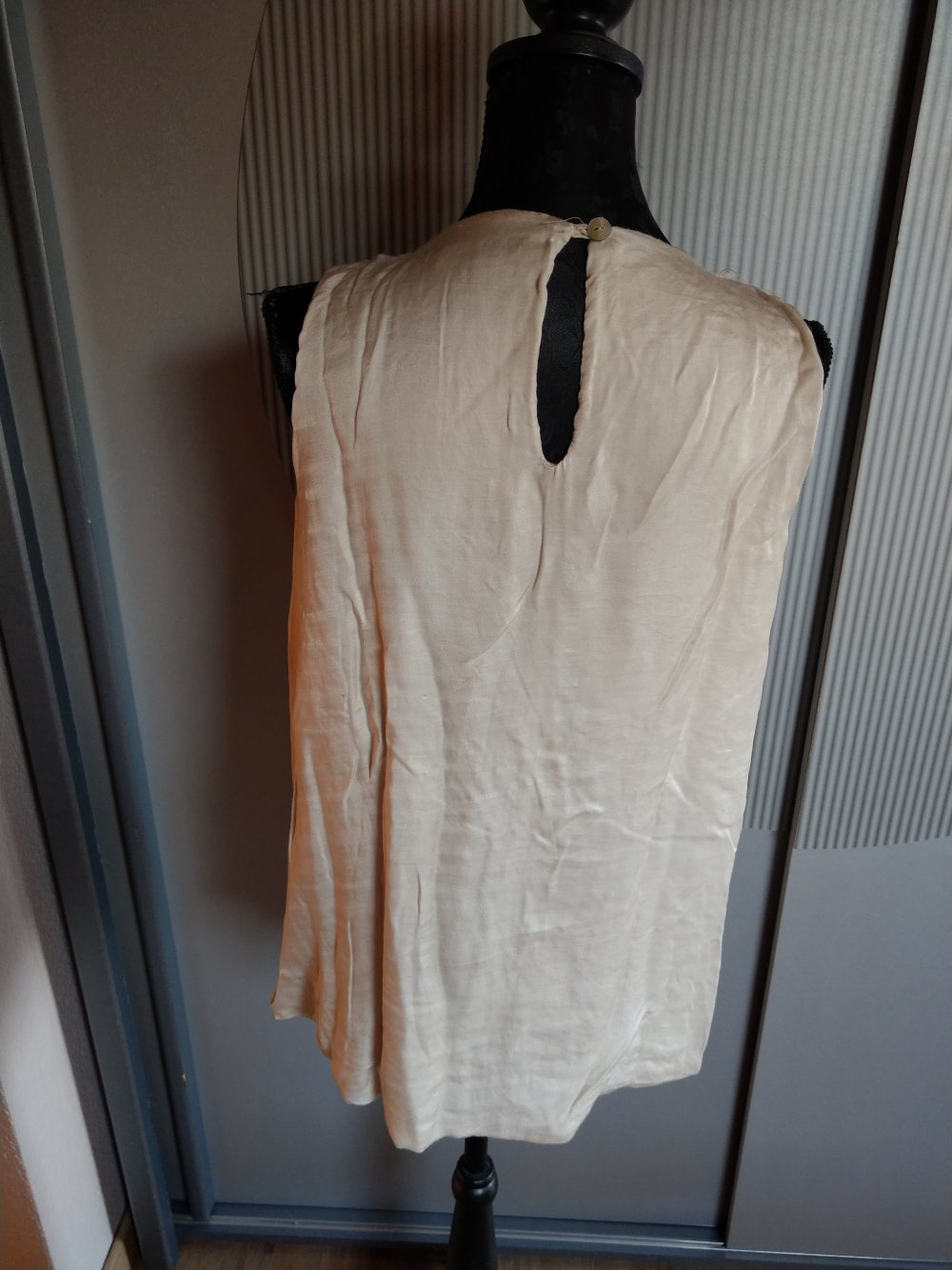 Top Shirt beige Perlen Made in Italy 