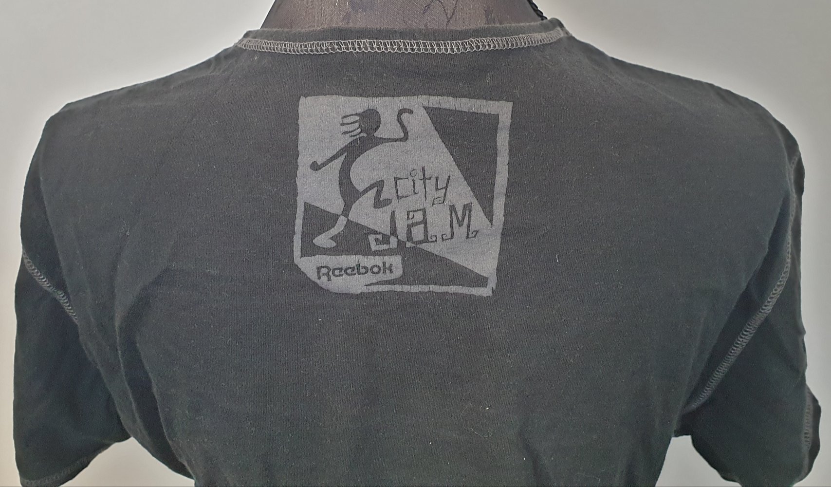 Bolero zum Binden, Shirt, T-Shirt, Oberteil, Reebok schwarz-grau, Einheitsgröße, gebraucht